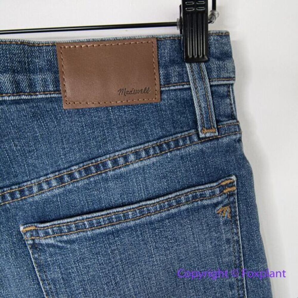 New! Madewelll Slim Wide-Leg Jeans in‎ Crownridge Wash: Raw-Hem Edition, size 27 - Picture 12 of 16